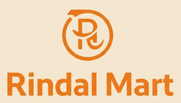 Rindal Mart logo on a beige background